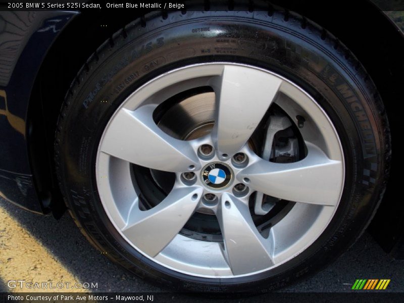 Orient Blue Metallic / Beige 2005 BMW 5 Series 525i Sedan