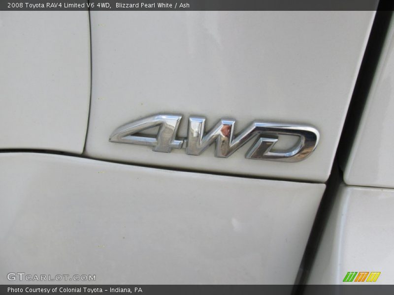 Blizzard Pearl White / Ash 2008 Toyota RAV4 Limited V6 4WD