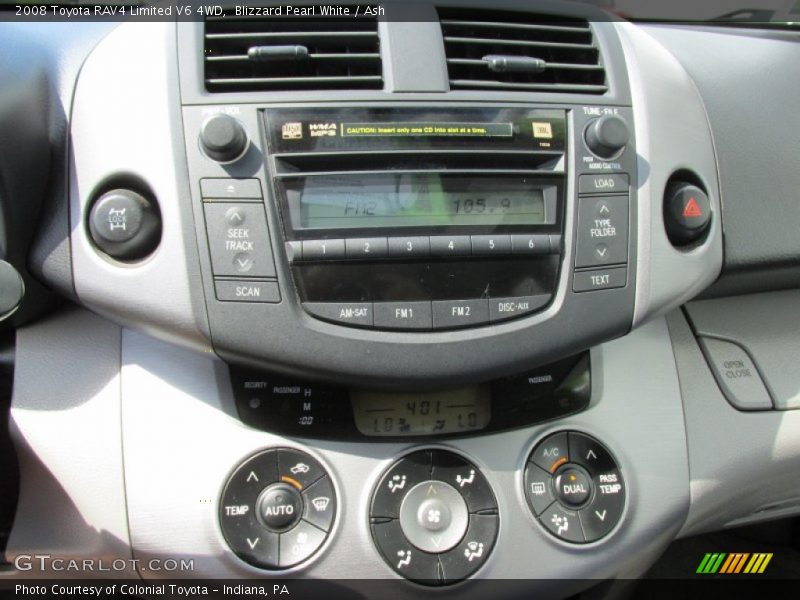 Controls of 2008 RAV4 Limited V6 4WD