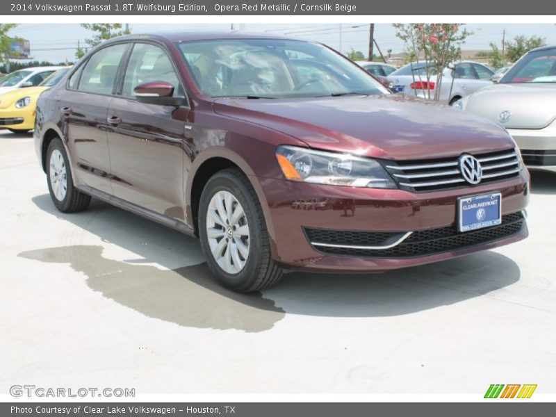 Opera Red Metallic / Cornsilk Beige 2014 Volkswagen Passat 1.8T Wolfsburg Edition