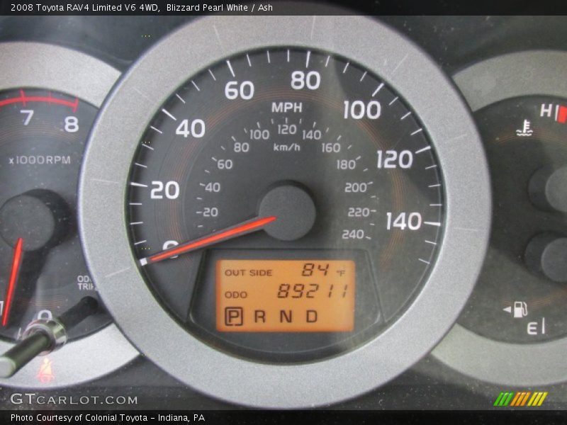 Blizzard Pearl White / Ash 2008 Toyota RAV4 Limited V6 4WD