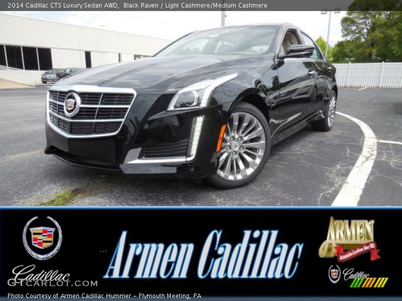 Black Raven / Light Cashmere/Medium Cashmere 2014 Cadillac CTS Luxury Sedan AWD