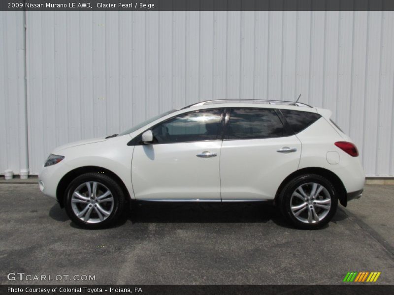 Glacier Pearl / Beige 2009 Nissan Murano LE AWD