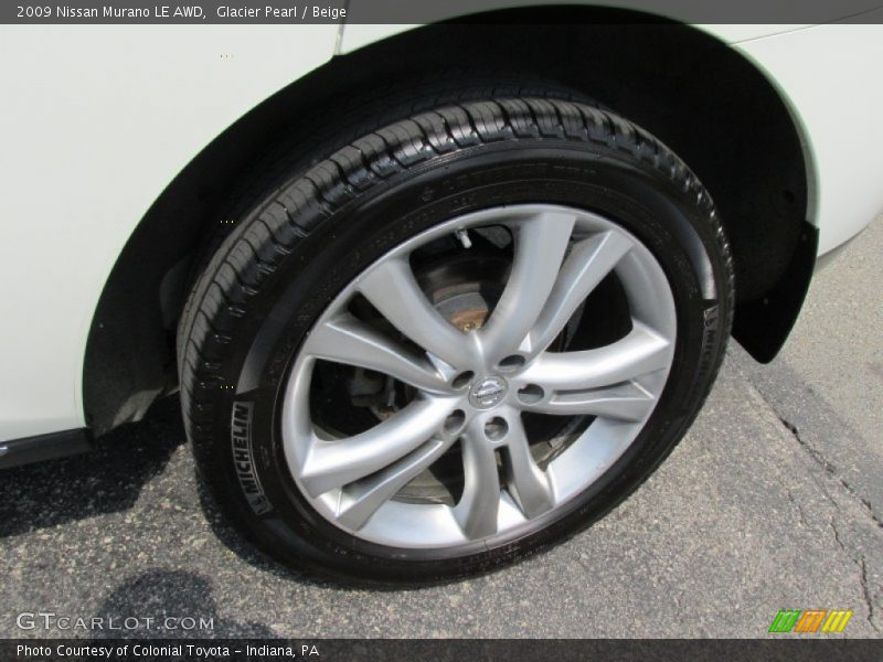 Glacier Pearl / Beige 2009 Nissan Murano LE AWD