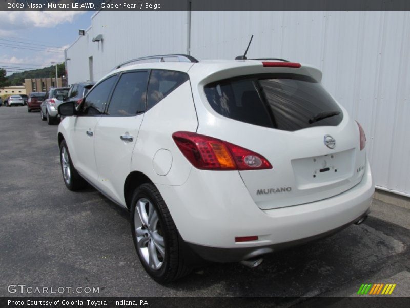 Glacier Pearl / Beige 2009 Nissan Murano LE AWD