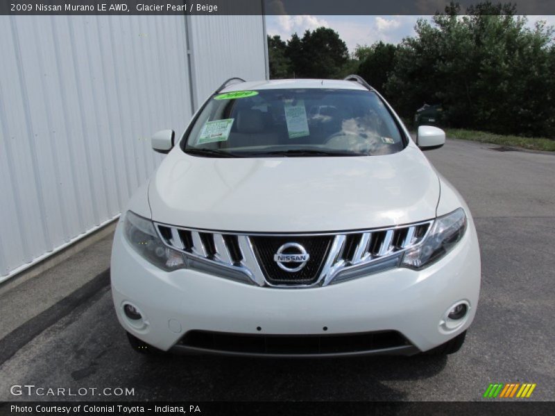 Glacier Pearl / Beige 2009 Nissan Murano LE AWD