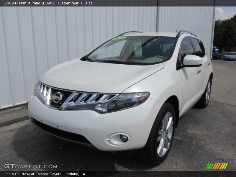 Glacier Pearl / Beige 2009 Nissan Murano LE AWD