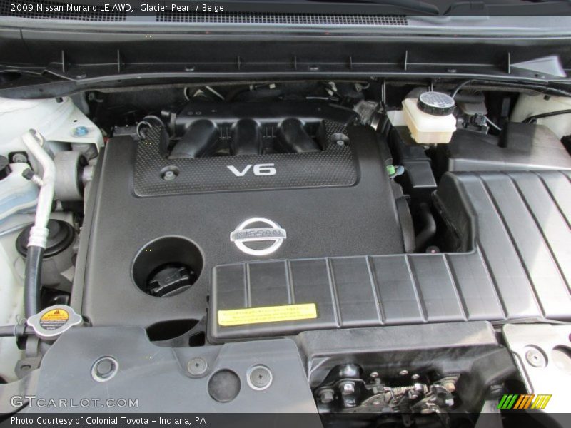 Glacier Pearl / Beige 2009 Nissan Murano LE AWD