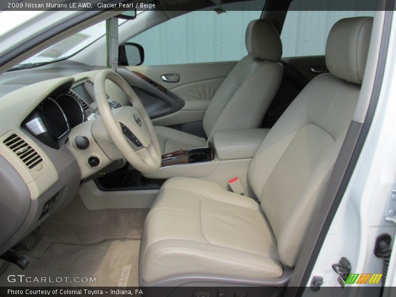 Glacier Pearl / Beige 2009 Nissan Murano LE AWD