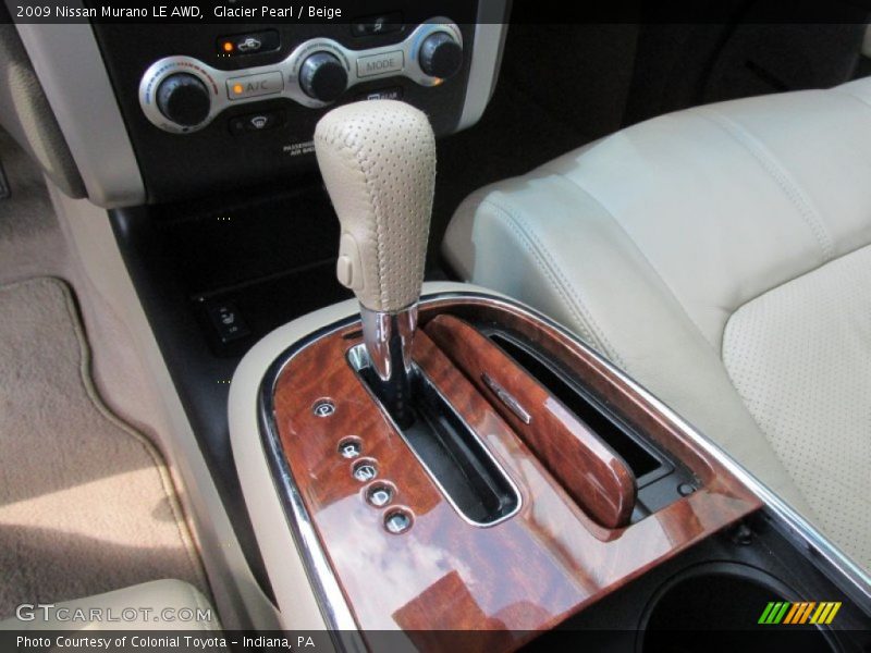 Glacier Pearl / Beige 2009 Nissan Murano LE AWD