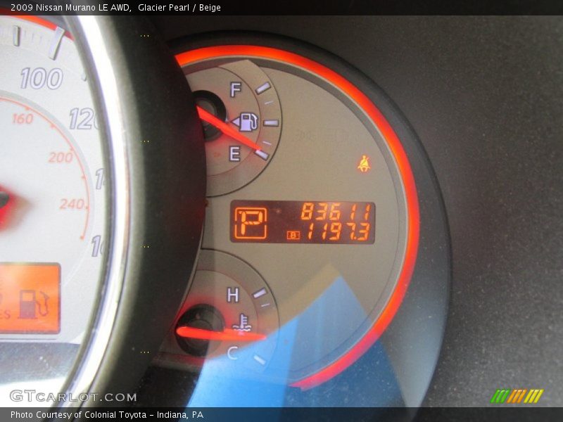 Glacier Pearl / Beige 2009 Nissan Murano LE AWD