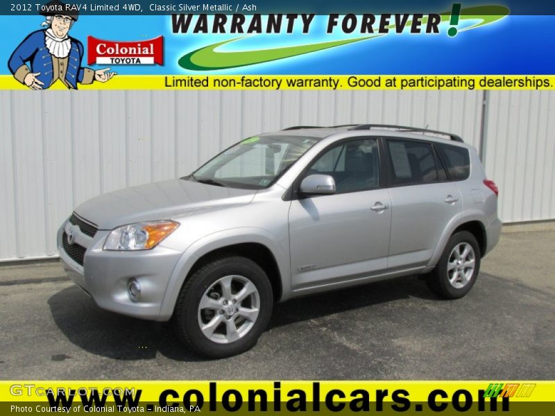 Classic Silver Metallic / Ash 2012 Toyota RAV4 Limited 4WD