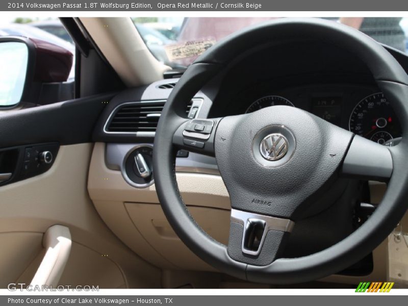 Opera Red Metallic / Cornsilk Beige 2014 Volkswagen Passat 1.8T Wolfsburg Edition
