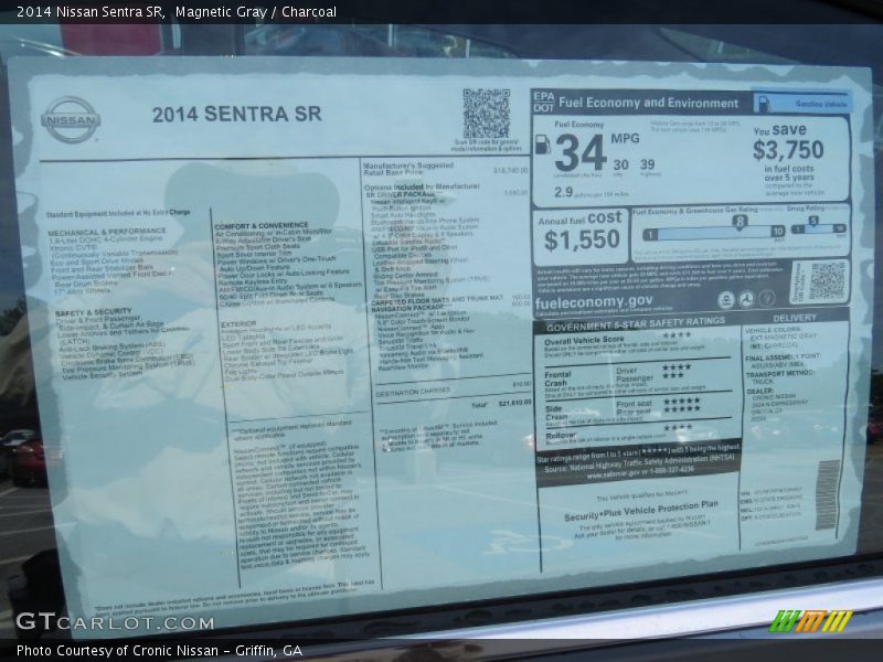 Magnetic Gray / Charcoal 2014 Nissan Sentra SR