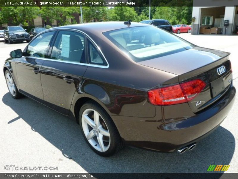 Teak Brown Metallic / Cardamom Beige 2011 Audi A4 2.0T quattro Sedan