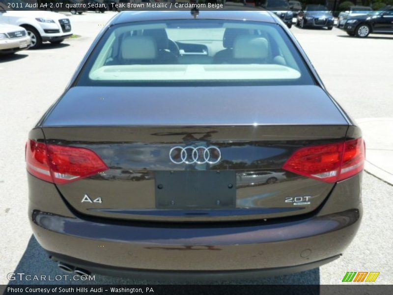 Teak Brown Metallic / Cardamom Beige 2011 Audi A4 2.0T quattro Sedan
