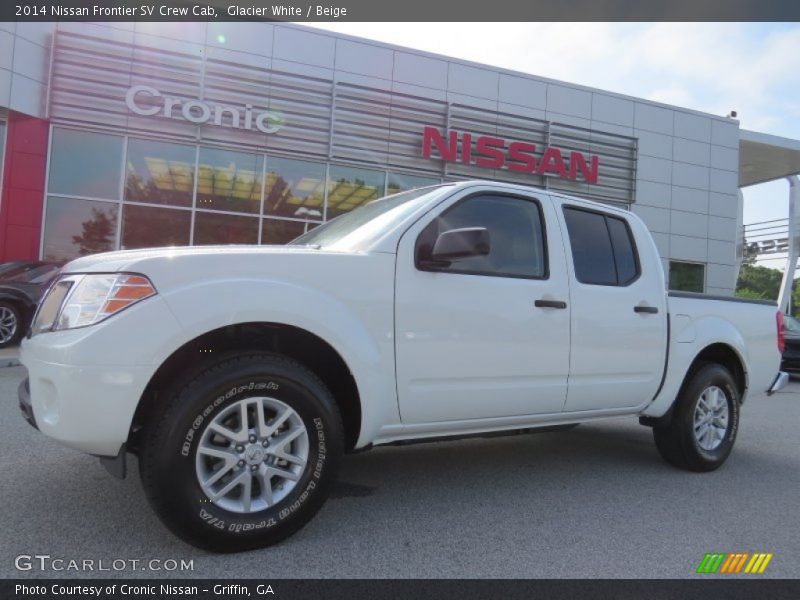 Glacier White / Beige 2014 Nissan Frontier SV Crew Cab