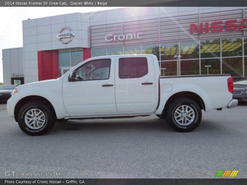 Glacier White / Beige 2014 Nissan Frontier SV Crew Cab