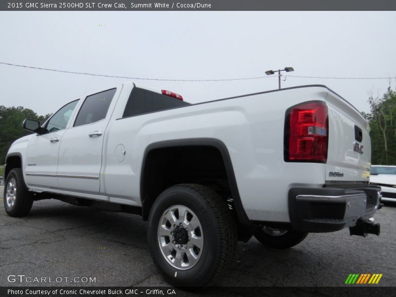 Summit White / Cocoa/Dune 2015 GMC Sierra 2500HD SLT Crew Cab