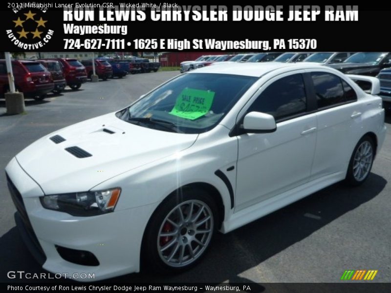 Wicked White / Black 2011 Mitsubishi Lancer Evolution GSR