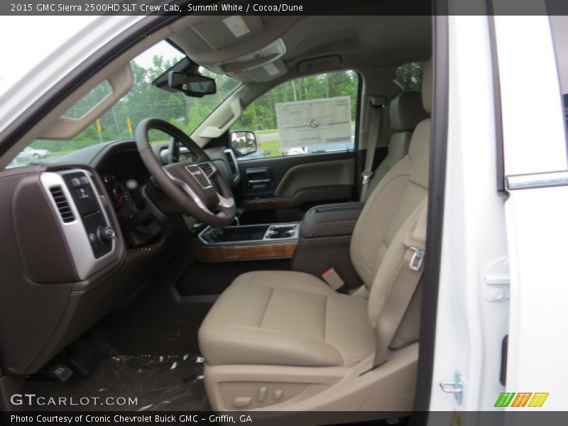 Summit White / Cocoa/Dune 2015 GMC Sierra 2500HD SLT Crew Cab