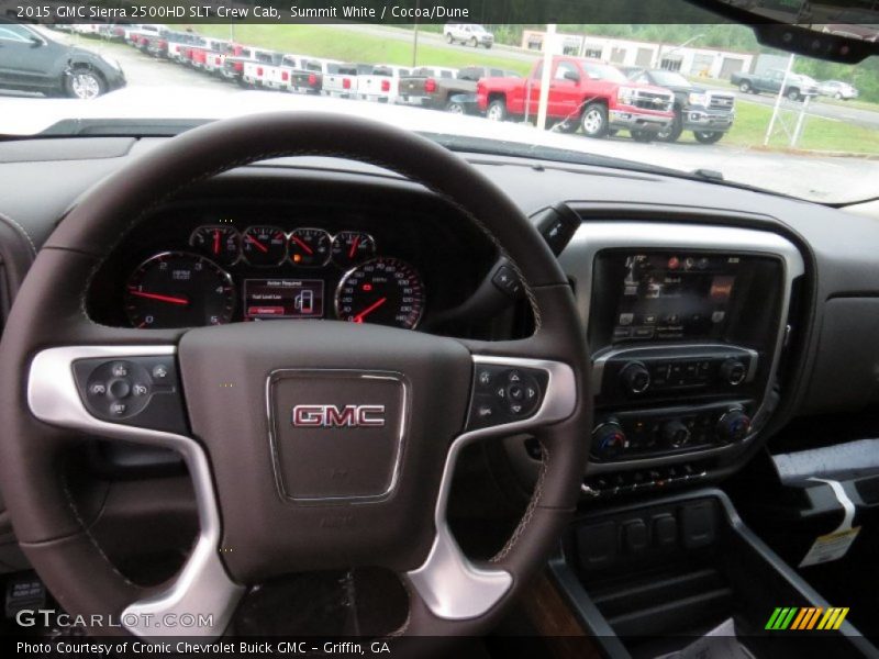 Summit White / Cocoa/Dune 2015 GMC Sierra 2500HD SLT Crew Cab