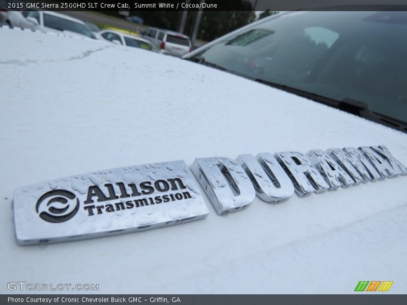 Summit White / Cocoa/Dune 2015 GMC Sierra 2500HD SLT Crew Cab