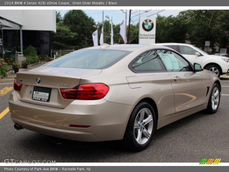 Orion Silver Metallic / Black 2014 BMW 4 Series 428i xDrive Coupe