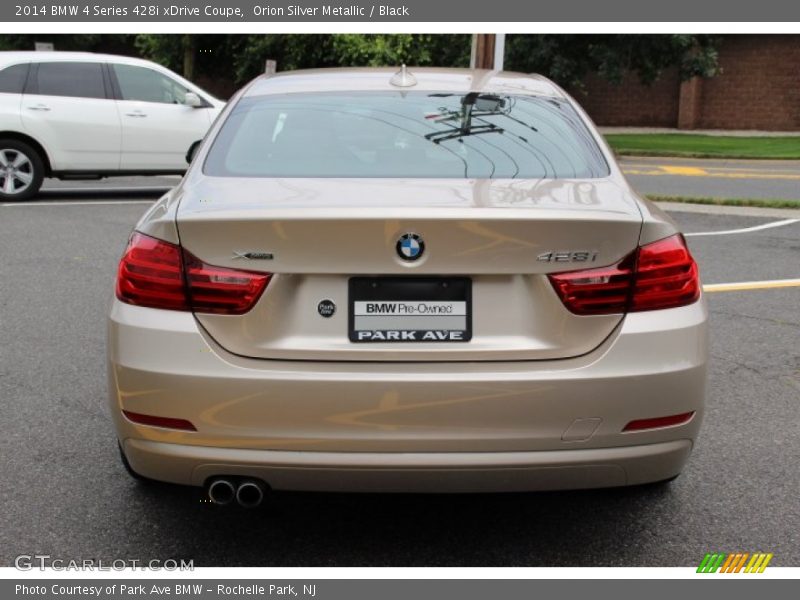 Orion Silver Metallic / Black 2014 BMW 4 Series 428i xDrive Coupe