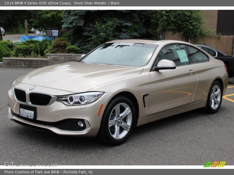 Orion Silver Metallic / Black 2014 BMW 4 Series 428i xDrive Coupe