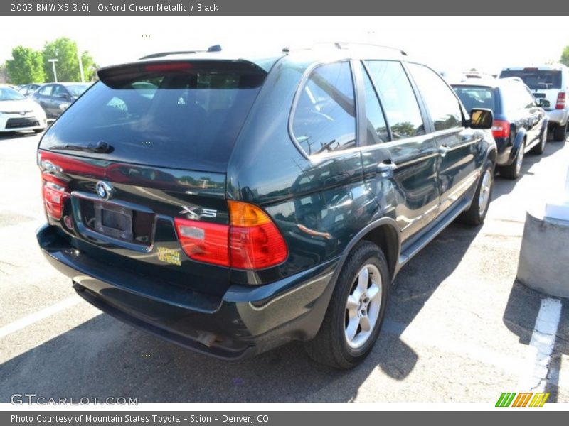 Oxford Green Metallic / Black 2003 BMW X5 3.0i