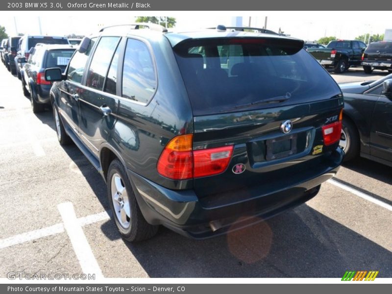 Oxford Green Metallic / Black 2003 BMW X5 3.0i