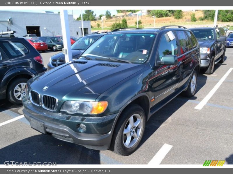 Oxford Green Metallic / Black 2003 BMW X5 3.0i