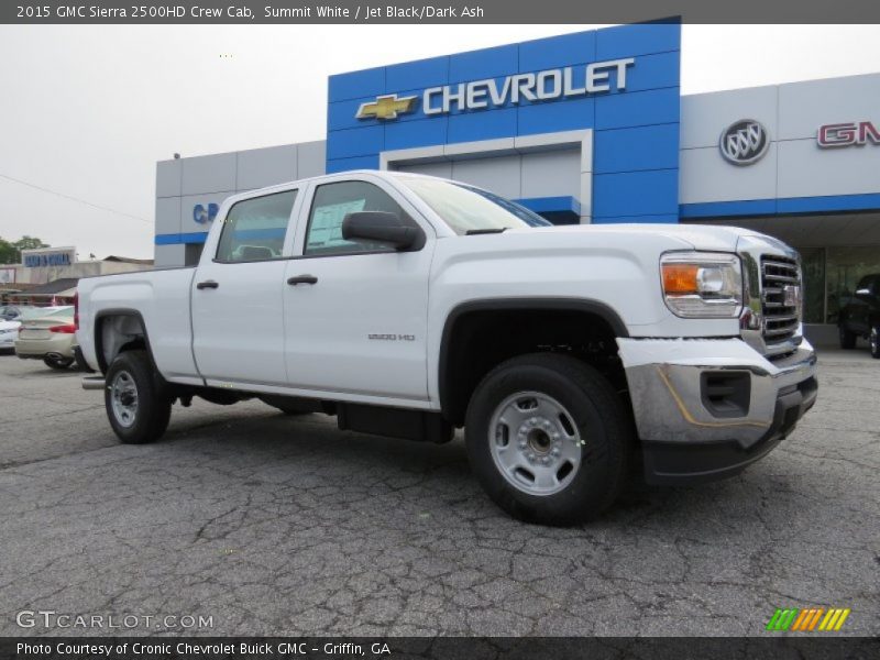 Summit White / Jet Black/Dark Ash 2015 GMC Sierra 2500HD Crew Cab