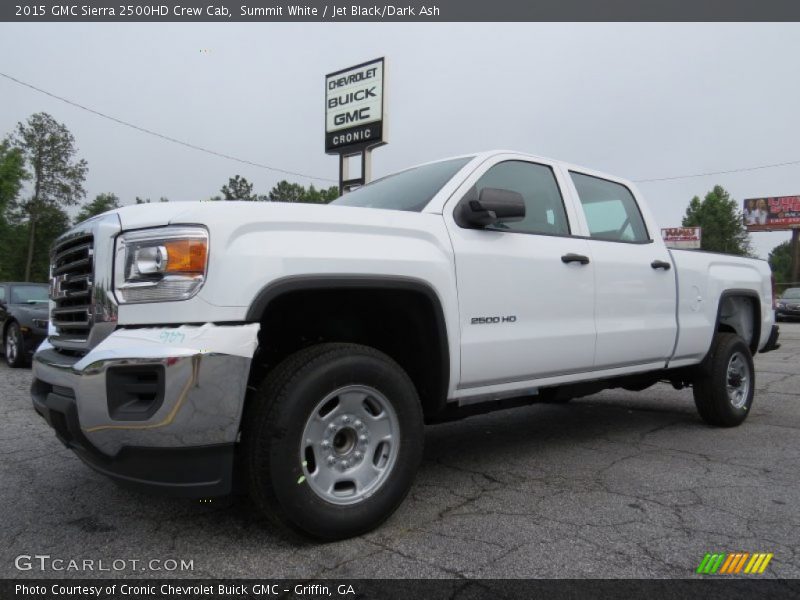 Summit White / Jet Black/Dark Ash 2015 GMC Sierra 2500HD Crew Cab