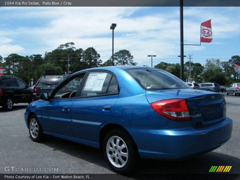 Rally Blue / Gray 2004 Kia Rio Sedan
