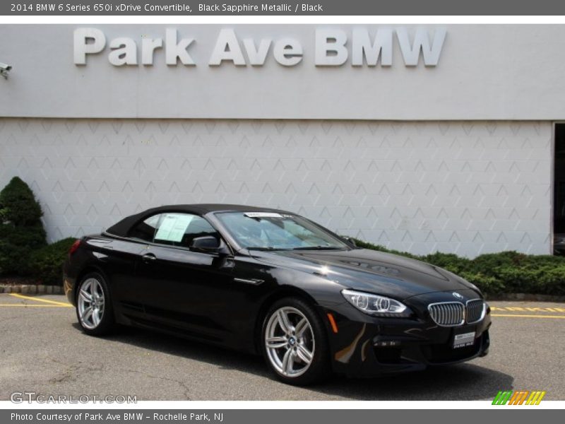 Black Sapphire Metallic / Black 2014 BMW 6 Series 650i xDrive Convertible