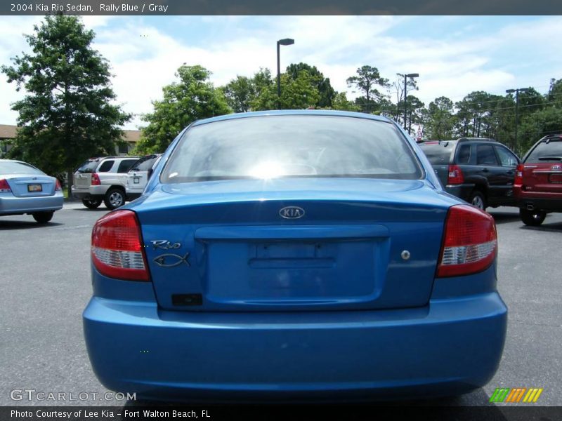 Rally Blue / Gray 2004 Kia Rio Sedan