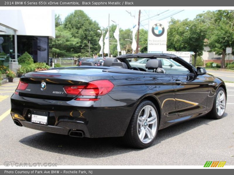 Black Sapphire Metallic / Black 2014 BMW 6 Series 650i xDrive Convertible