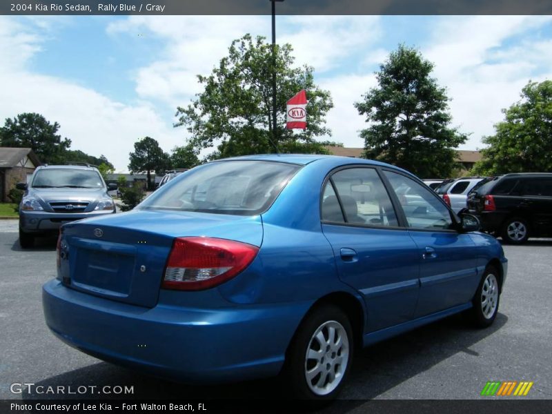 Rally Blue / Gray 2004 Kia Rio Sedan