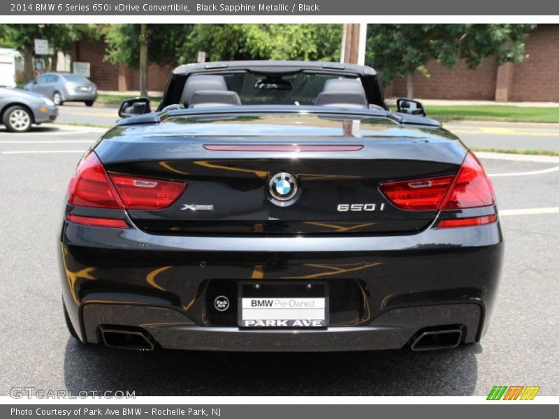 Black Sapphire Metallic / Black 2014 BMW 6 Series 650i xDrive Convertible