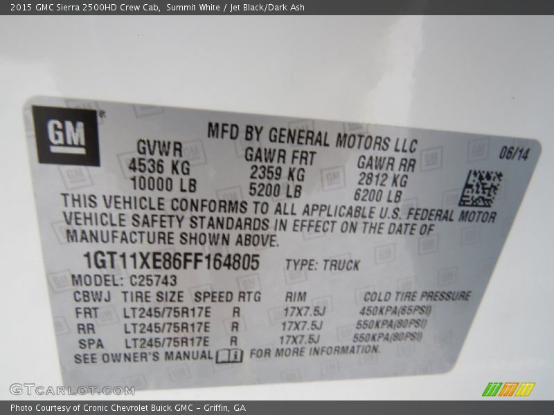 Summit White / Jet Black/Dark Ash 2015 GMC Sierra 2500HD Crew Cab