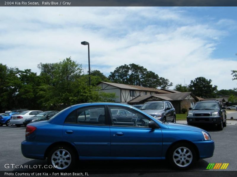 Rally Blue / Gray 2004 Kia Rio Sedan