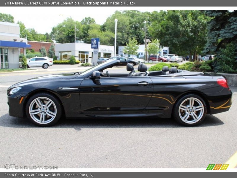 Black Sapphire Metallic / Black 2014 BMW 6 Series 650i xDrive Convertible