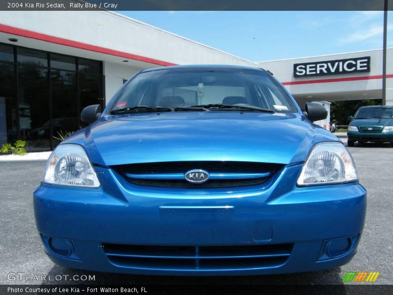 Rally Blue / Gray 2004 Kia Rio Sedan