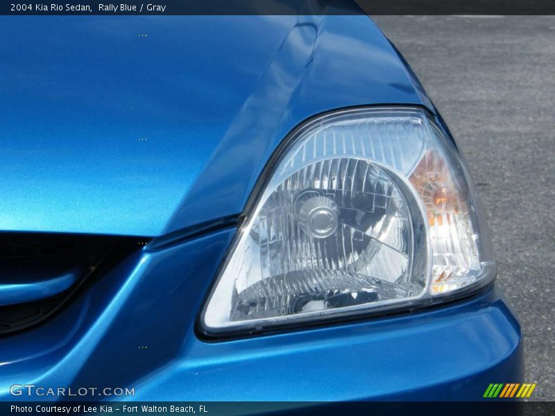 Rally Blue / Gray 2004 Kia Rio Sedan