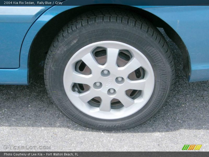 Rally Blue / Gray 2004 Kia Rio Sedan