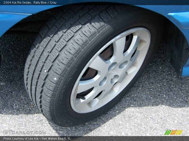 Rally Blue / Gray 2004 Kia Rio Sedan