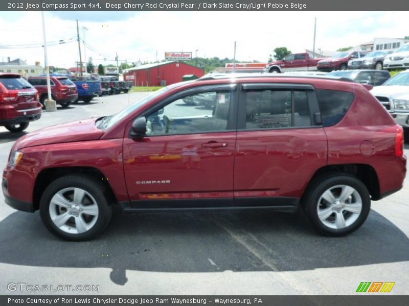 Deep Cherry Red Crystal Pearl / Dark Slate Gray/Light Pebble Beige 2012 Jeep Compass Sport 4x4