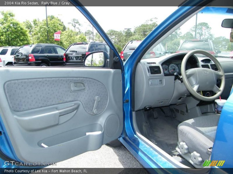 Rally Blue / Gray 2004 Kia Rio Sedan
